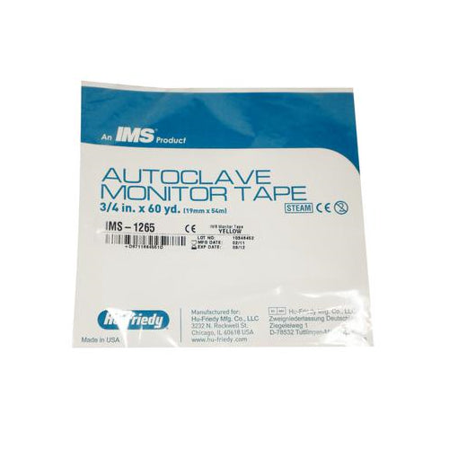 Hu-Friedy IMS-1265 IMS Autoclave Monitor Tape Yellow Color Coded 60 Yards Hu-Friedy IMS-1265 IMS Autoclave Monitor Tape Yellow Color Coded 60 Yards